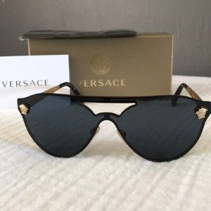 Versace black glam Medusa sunglasses